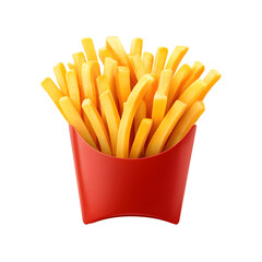 French Fries Icon &ndash; Fast Food Snack PNG on White Background