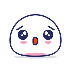 Contemporary Smiling Cartoon Baby Bun Face Excited Expression