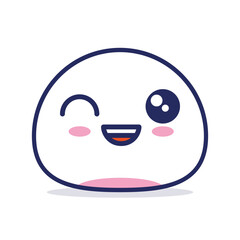 Beautiful Smiling Cartoon Baby Bun Face Joyfull Expression