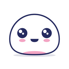 High-Quality Smiling Cartoon Baby Bun Face Smile Expression