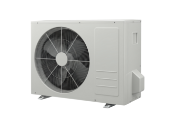 Isolated Air Conditioner Outdoor Unit, Cooling System, Modern Design, Climate Control Equipment
