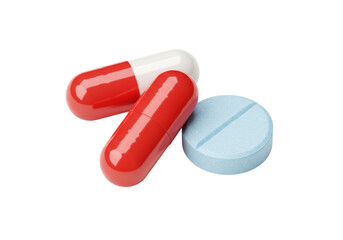 Isolated medicines assortment tablets capsules pharmaceuticals pills medication health medicine