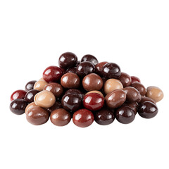 A Tempting Pile of ChocolateCovered Candies isolated on transparent background