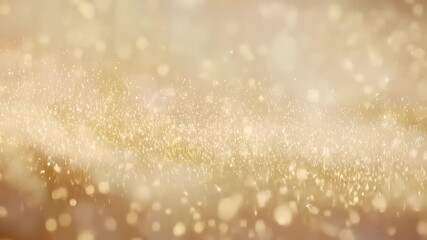 Elegant light background with soft bokeh effect. Abstract ivory glitter texture and beige gradient glow. The glitter falls smoothly from above, the stars twinkle and shine, but do not move. - Powered by Adobe