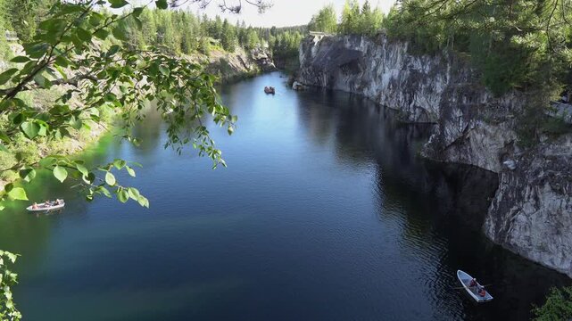 Republic of Karelia. Mountain Park "Ruskeala". Marble quarry