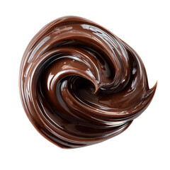 Swirling Chocolate Decadence A Rich Melted Delight isolated on transparent background