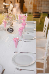 Cubiertos decoración en fiesta