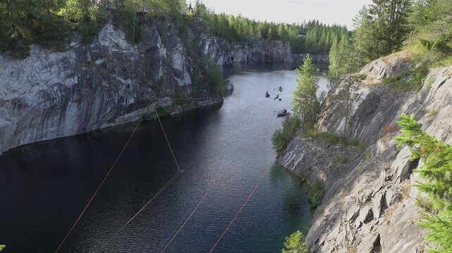 Republic of Karelia. Mountain Park "Ruskeala". Marble quarry