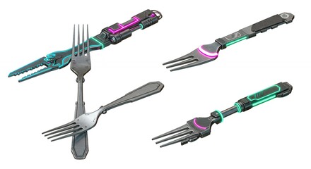 Futuristic fork designs for modern tableware