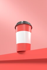 Red and eco-friendly product mockup