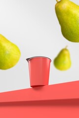 Red and eco-friendly product mockup