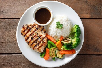grilled chicken breast with vegetables