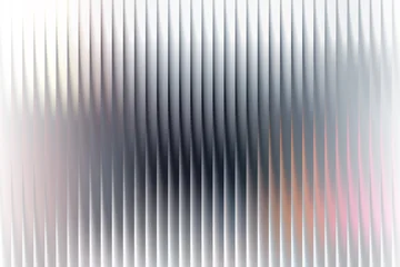 Papier peint photo Vagues fractales Ribbed fractal abstract gradient background with glowing pink blue waves and glossy glass-like texture for digital wallpaper and modern design  © GraphicEffect