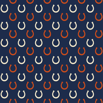 seamless pattern with horseshoes modern print for fabric background surface design packaging vector illustration
