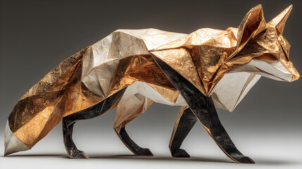 Geometric Fox Sculpture
