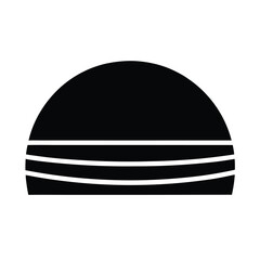 a minimalist sunset with layered warm color bands