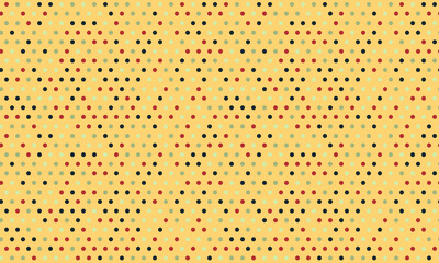 Abstract geometric pattern with multicolored dots on a pale yellow background.  Perfect for website backgrounds, textile designs, or adding a retro, playful touch to your projects.