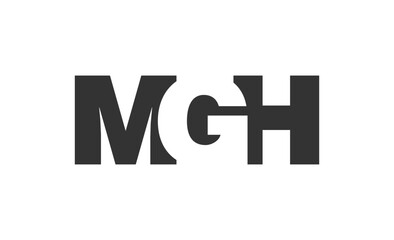 MGH logo design. Initial letter M G H bold font style for tech startups, consulting, corporate branding. Creative company name, headlines typography identity, trendy logotype.