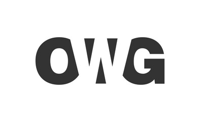 OWG logo design. Initial letter O W G bold font style for tech startups, consulting, corporate branding. Creative company name, headlines typography identity, trendy logotype.