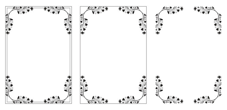 Ornate vintage frames and scroll elements. Classic calligraphy swirls,