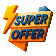 3D Sale Badge Label Design for Discount and Promotion Banner
