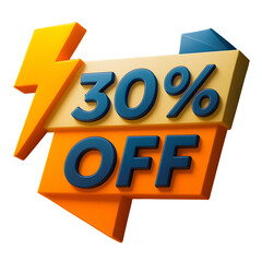 3D Sale Badge Label Design for Discount and Promotion Banner