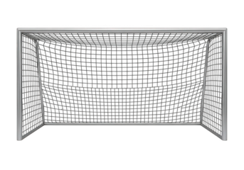 Soccer goal net frame focused sport equipment for field play and training sessions transparent background