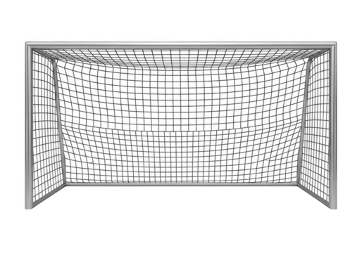 Soccer goal net frame focused sport equipment for field play and training sessions transparent background