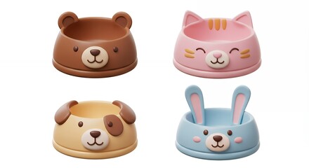 Cute animal shaped bowls for pets