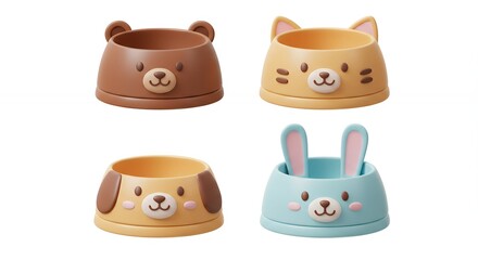 Cute animal themed bowls for home decor
