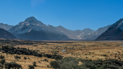 Fototapeta premium Godley River Valley, Canterbury, New Zealand