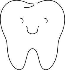 Tooth vector icon illustration on white background for dental and health design