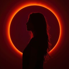 silhouette of a girl