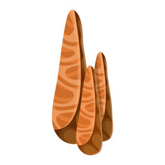Vector Graphic of a Strange Brown Striped Natural Formation