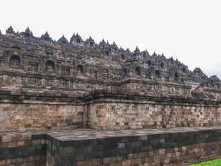 Fototapeta premium Borobudur is a 9th-century Mahayana Buddhist Temple in Magelang, Central Java, Indonesia