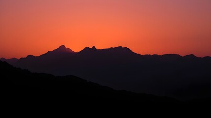 Fototapeta premium sunset in the mountains