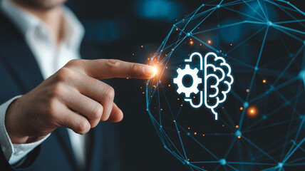 Artificial intelligence ai machine learning technology innovation digital concept design 100