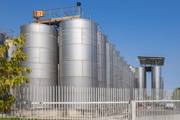 Silos in rural North Macedonia.