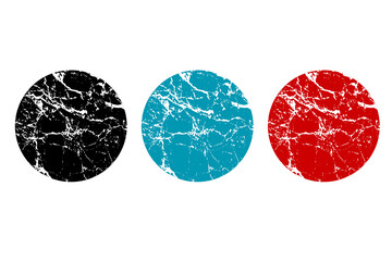 Set of grunge circle stamp, label, logo tag