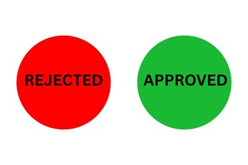 Set of Stamps of approved and rejected 