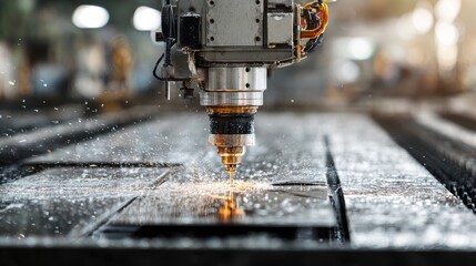 Precision Industrial Laser Cutting Machine Operating in Modern Manufacturing Facility