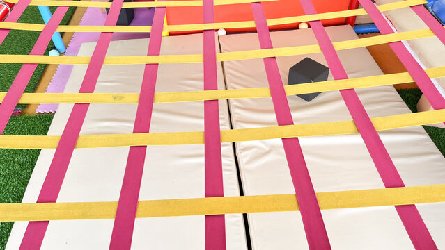 obstacle course net in the playground