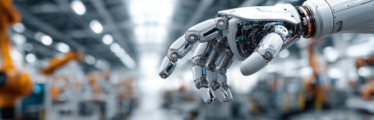 Fototapeta premium Robotic arm in a factory setting (2)