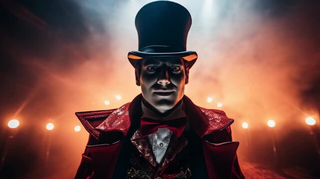 Sinister Ringmaster: A Dark Circus Portrait