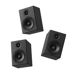Fototapeta premium Black Stereo Audio Speakers Set