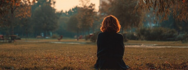 Woman sitting alone in a park, pondering her feelings on inclusion after being excluded.