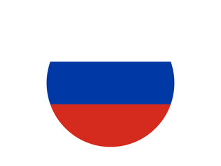 Russian flag in circle shape