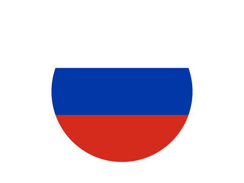 Russian flag in circle shape