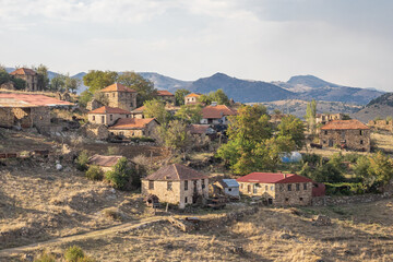 Obraz premium A small village in North Macedonia.