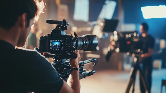 Filmmaking action studio setting photography techniques creative environment close-up viewpoint visual storytelling concept